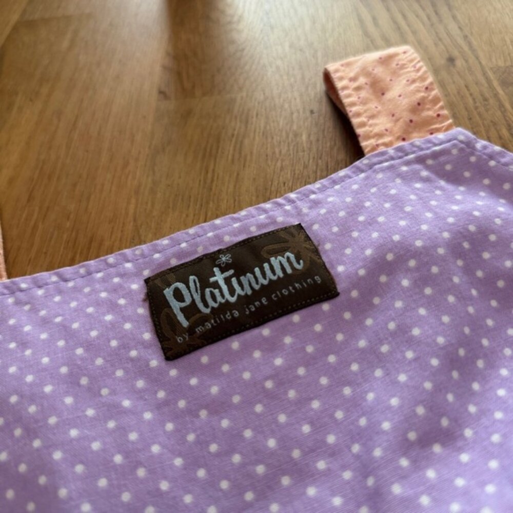 Matilda Jane 8 Sleeveless Apron Cat Theme Dress - Picture 8 of 9